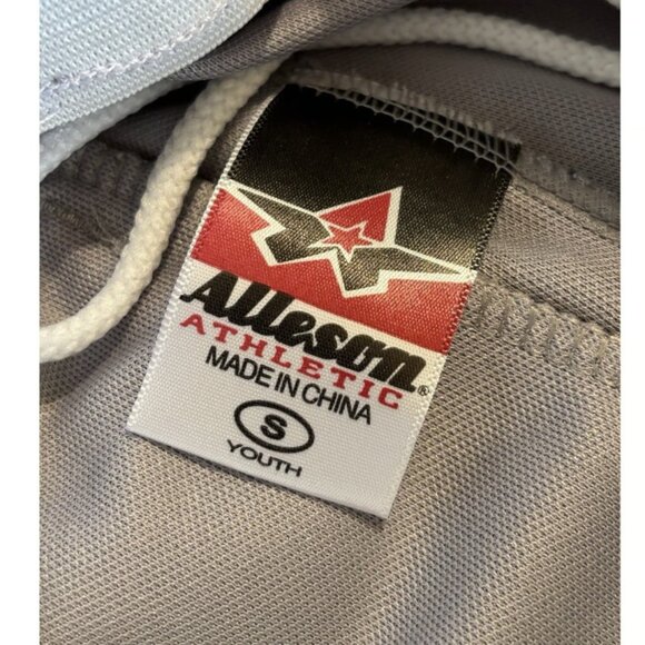 Allison Athletic Youth Baseball Pants Gray Size Small Logo Elastic/Tie Waist - Picture 4 of 8